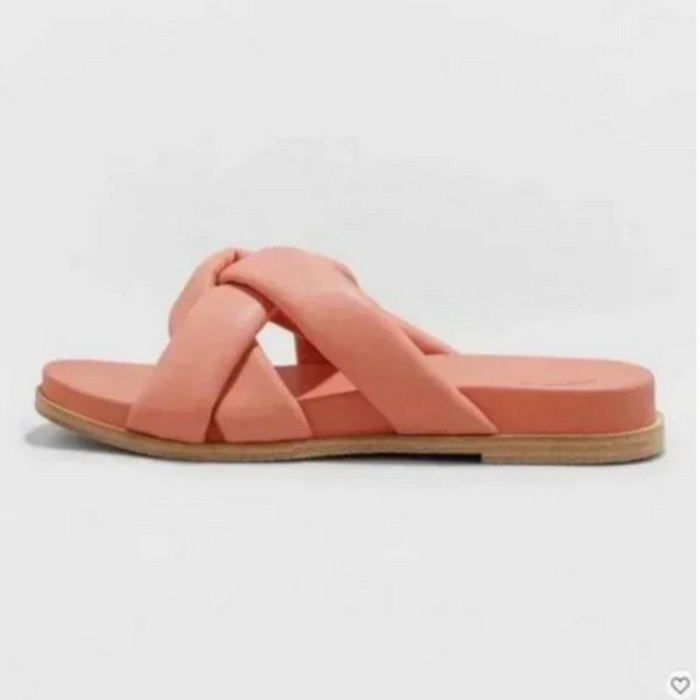 Women's Cosette Padded Slide Sandals - Universal Thread™ Coral 8 - Picture 2 of 9